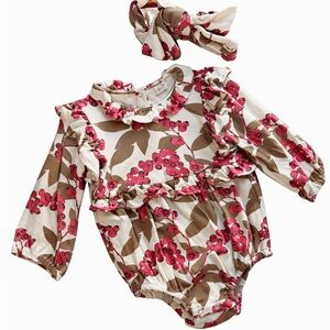 Kate Quinn Ruffle Bubble with headband -cotton interlock-